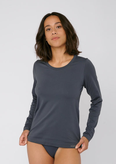 SilverTech™ Active Long-Sleeve, Sea Blue by Organic Basics - Sustainable